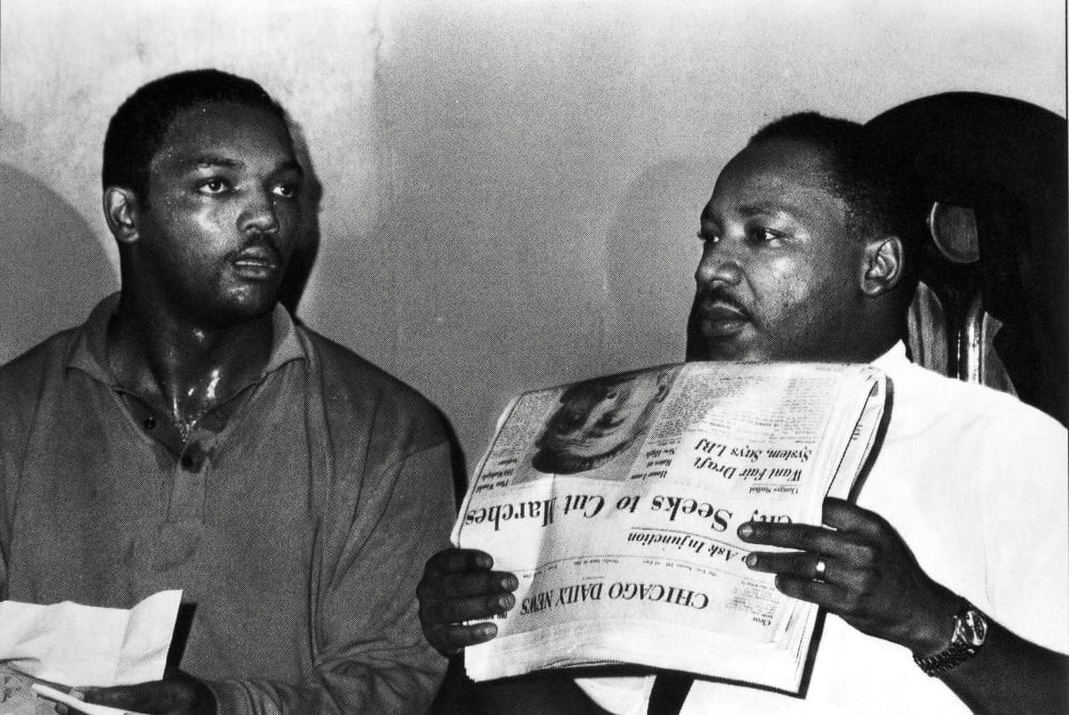 Reverend Jesse Jackson and Martin Luther King Jr. photo print