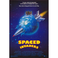 Spaced Invaders Movie Poster Print 27x40 showcasing iconic sci-fi comedy imagery.