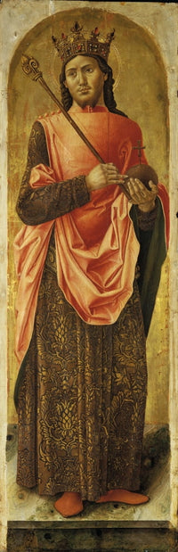St Ambrose Blessing polyptych poster print 18x24