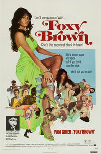 Foxy Brown movie poster print featuring Pam Grier, 1974 classic.
