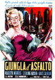 The Asphalt Jungle movie poster print featuring Marilyn Monroe from 1950.