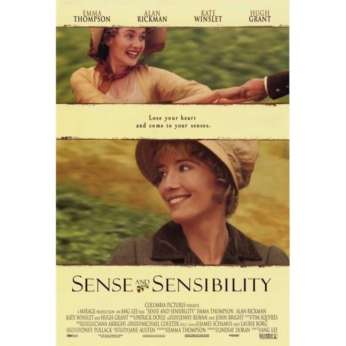 Sense and Sensibility movie poster print, 27x40 inches, vibrant colors.