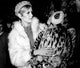 Photo print of Twiggy wearing a fur coat