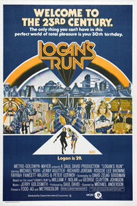 Logan's Run movie masterprint poster featuring Michael York and Jenny Agutter.