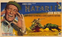 Hatari movie poster print showcasing classic adventure film art.