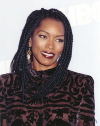 Angela Bassett photo print in see-through dress, stunning and elegant.