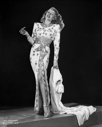 Rita Hayworth elegant photo print smoking a cigarette