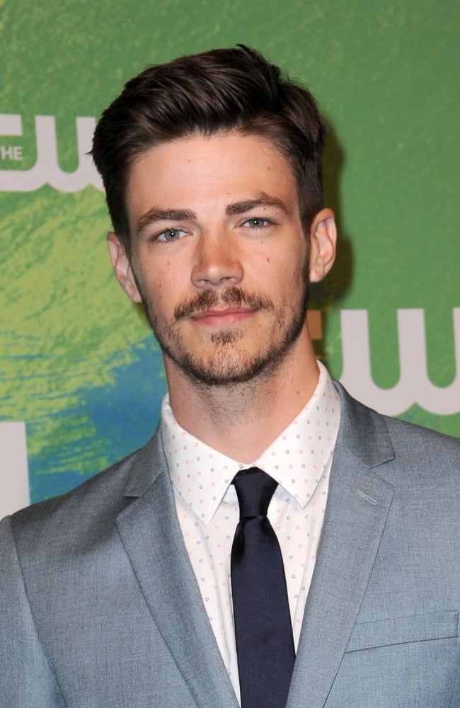Grant Gustin celebrity photo print from The CW Upfronts event.