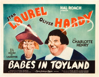 Babes in Toyland movie poster print featuring Stan Laurel and Oliver Hardy from the 1934 film.