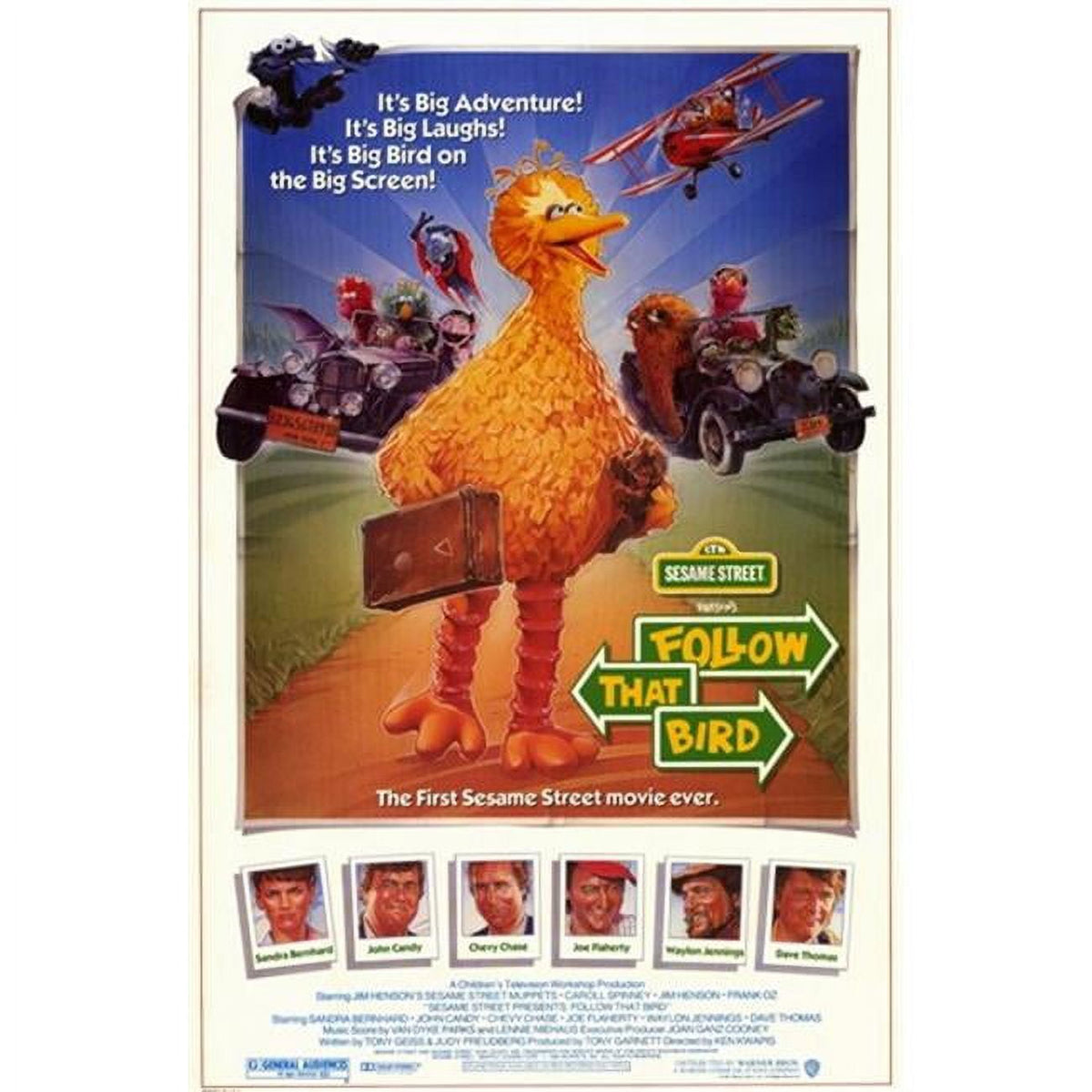 Follow That Bird movie poster 11x17 print featuring Big Bird