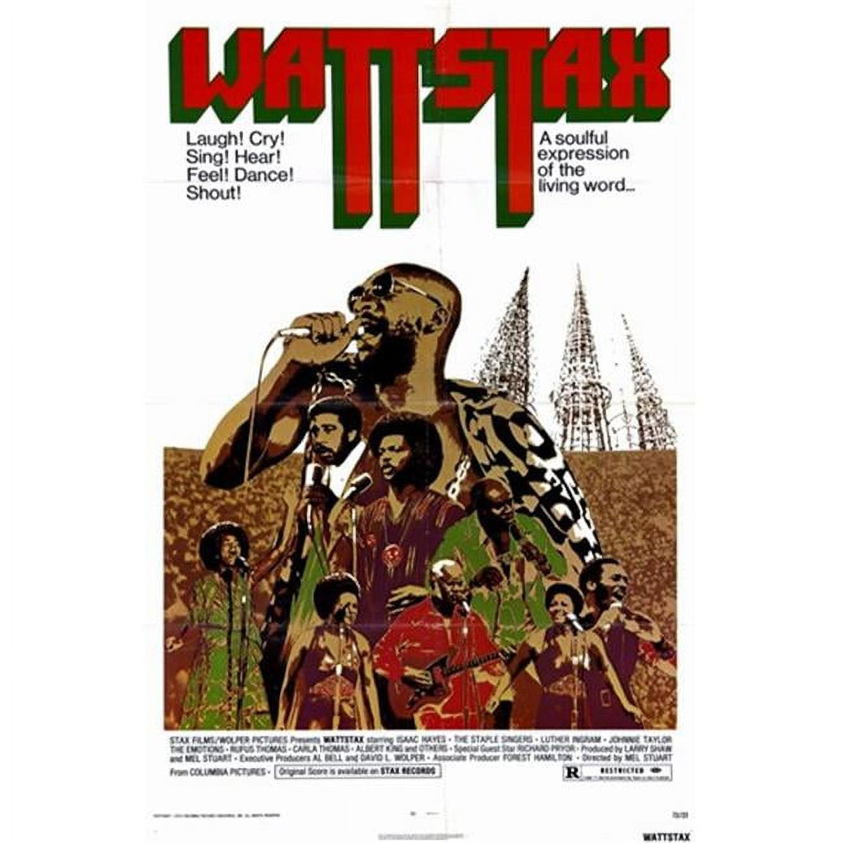 Wattstax Movie Poster 11x17 print featuring iconic concert imagery.