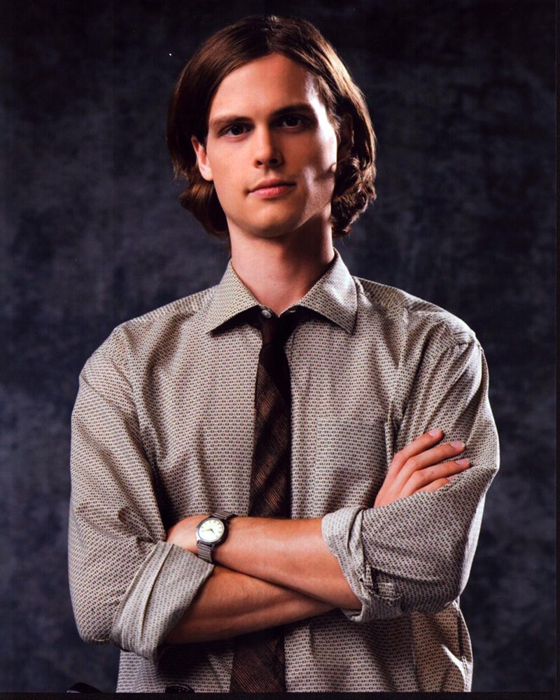 Matthew Gray Gubler Criminal Minds photo print in brown shirt and tie.