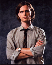 Matthew Gray Gubler Criminal Minds photo print in brown shirt and tie.