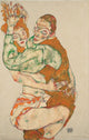 Egon Schiele Lovemaking (1915) art poster print