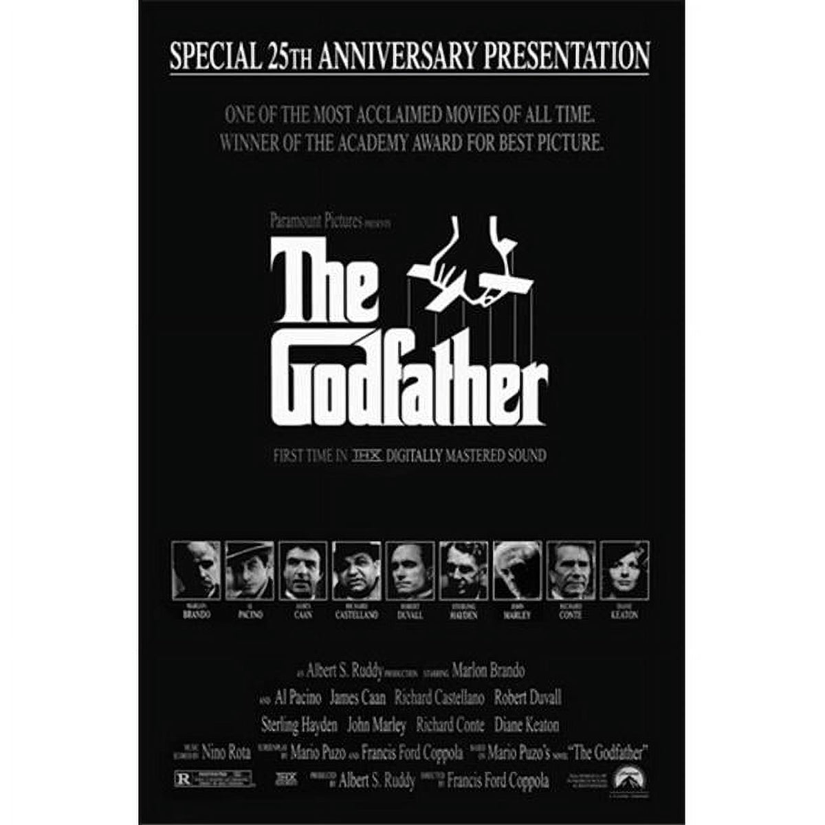 The Godfather Movie Poster 11x17 size featuring iconic imagery from the classic film.