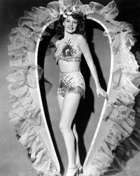 Rita Hayworth 1944 photo print showcasing classic Hollywood glamour.
