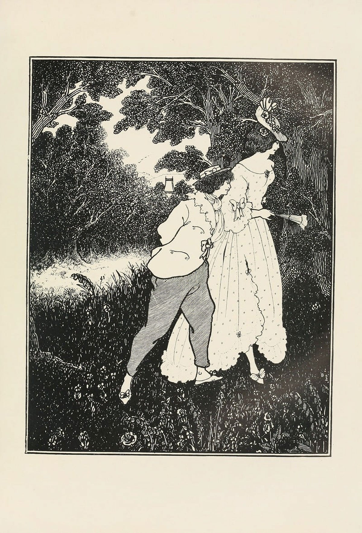 Under the Hill Plate 06 Art Print by Aubrey Vincent Beardsley