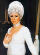 Barbara Streisand Headpiece Photo Print showcasing iconic elegance.
