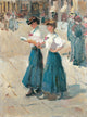 Midinettes on the Place Vendome Paris Poster Print by Isaac Israels