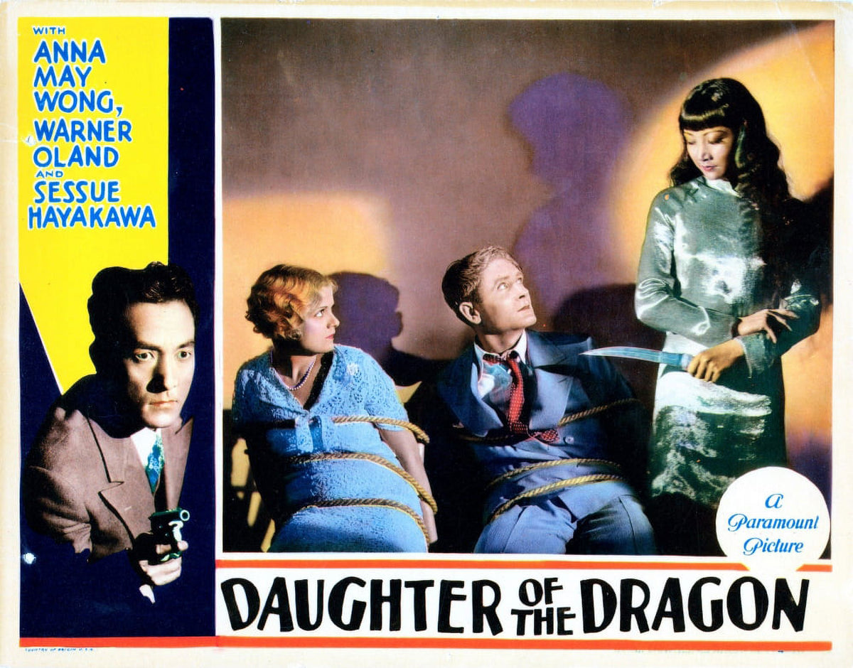 Daughter Of The Dragon 1931 movie lobby card print featuring Sessue Hayakawa, Frances Dade, Bramwell Fletcher, Anna May Wong.