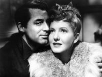 The Talk of The Town movie poster print featuring Cary Grant and Jean Arthur.