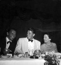 Frank Sinatra, Ronald Reagan, and Rosalind Russell photo print