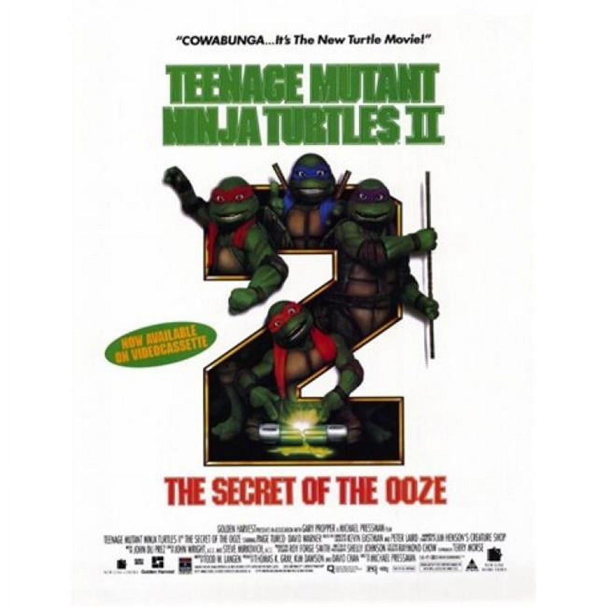 Teenage Mutant Ninja Turtles 2 The Secret of the Ooze Movie Poster 11x17