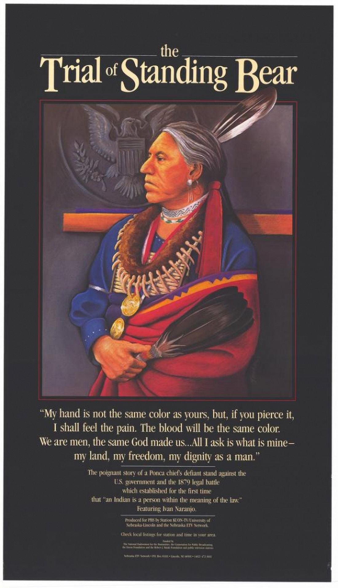The Trial of Standing Bear movie poster in 11x17 size.