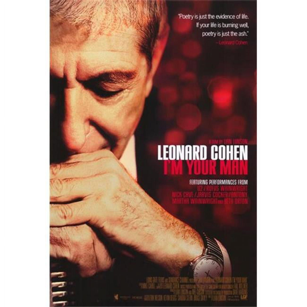 I'm Your Man Movie Poster featuring Leonard Cohen, 11x17 inches