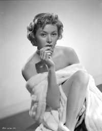 Gloria Grahame elegant photo print in white bath towel