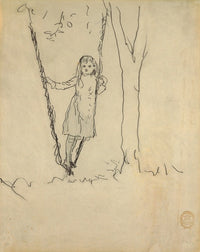 Girl on a Swing fine art print by Winslow Homer, available in multiple sizes.