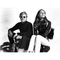 Downhill Racer movie poster print featuring Robert Redford and Camilla Sparv.