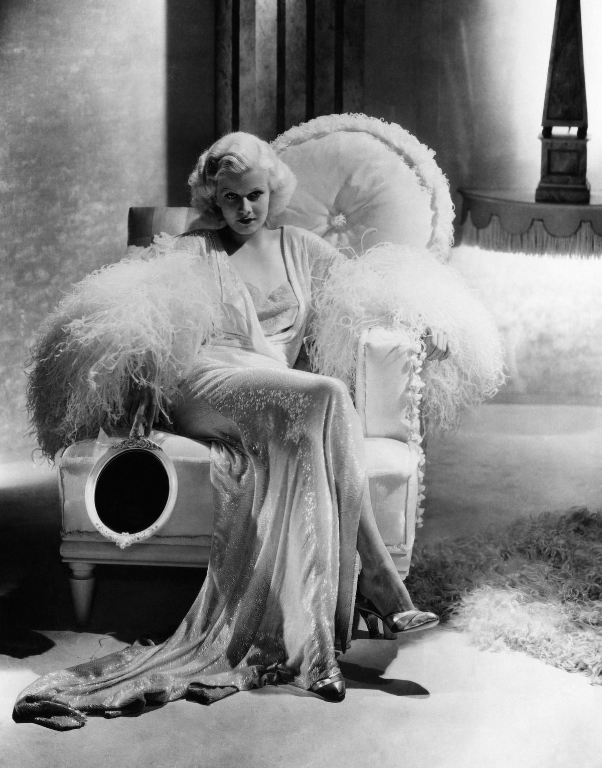 Dinner At Eight photo print featuring Jean Harlow in costume by Adrian, 1933.