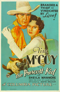 The Prescott Kid movie masterprint poster featuring Tim McCoy and Sheila Bromley.