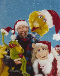 Jim Henson portrait with Sesame Street characters photo print.