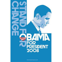 Barack Obama Stand for Change Blue Campaign Poster - 11x17