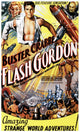 Flash Gordon Movie Masterprint Poster featuring Jean Rogers, Larry 'Buster' Crabbe, and Charles Middleton from the 1936 film.