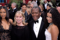 Sidney Poitier with family at The Academy Awards poster print