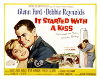 It Started With A Kiss movie poster print featuring Glenn Ford and Debbie Reynolds.