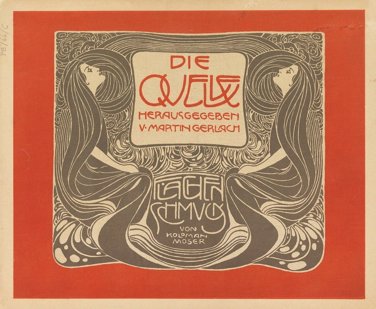 Die Quelle Flächen Schmuck art print by Koloman Moser