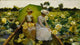 Lotus Lilies art print by Charles Courtney Curran, featuring serene lotus flowers.