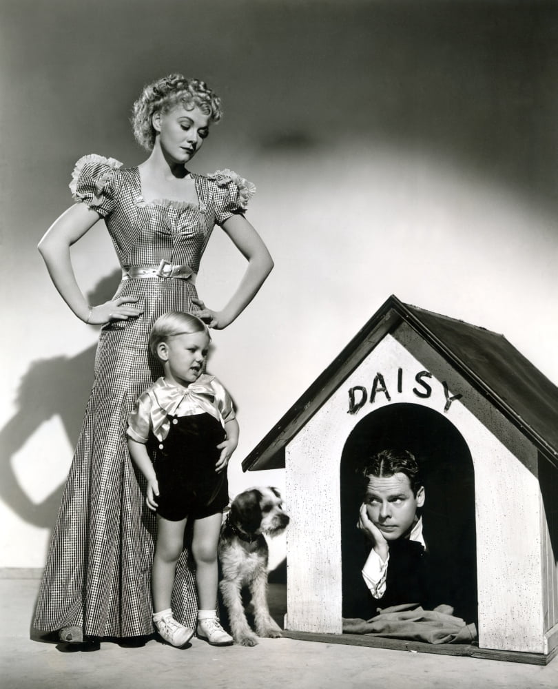 Dumpling Spooks photo print featuring Penny Singleton as Blondie and Larry Simms as Dagwood from the classic 1938 film.