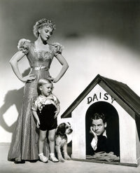 Dumpling Spooks photo print featuring Penny Singleton as Blondie and Larry Simms as Dagwood from the classic 1938 film.
