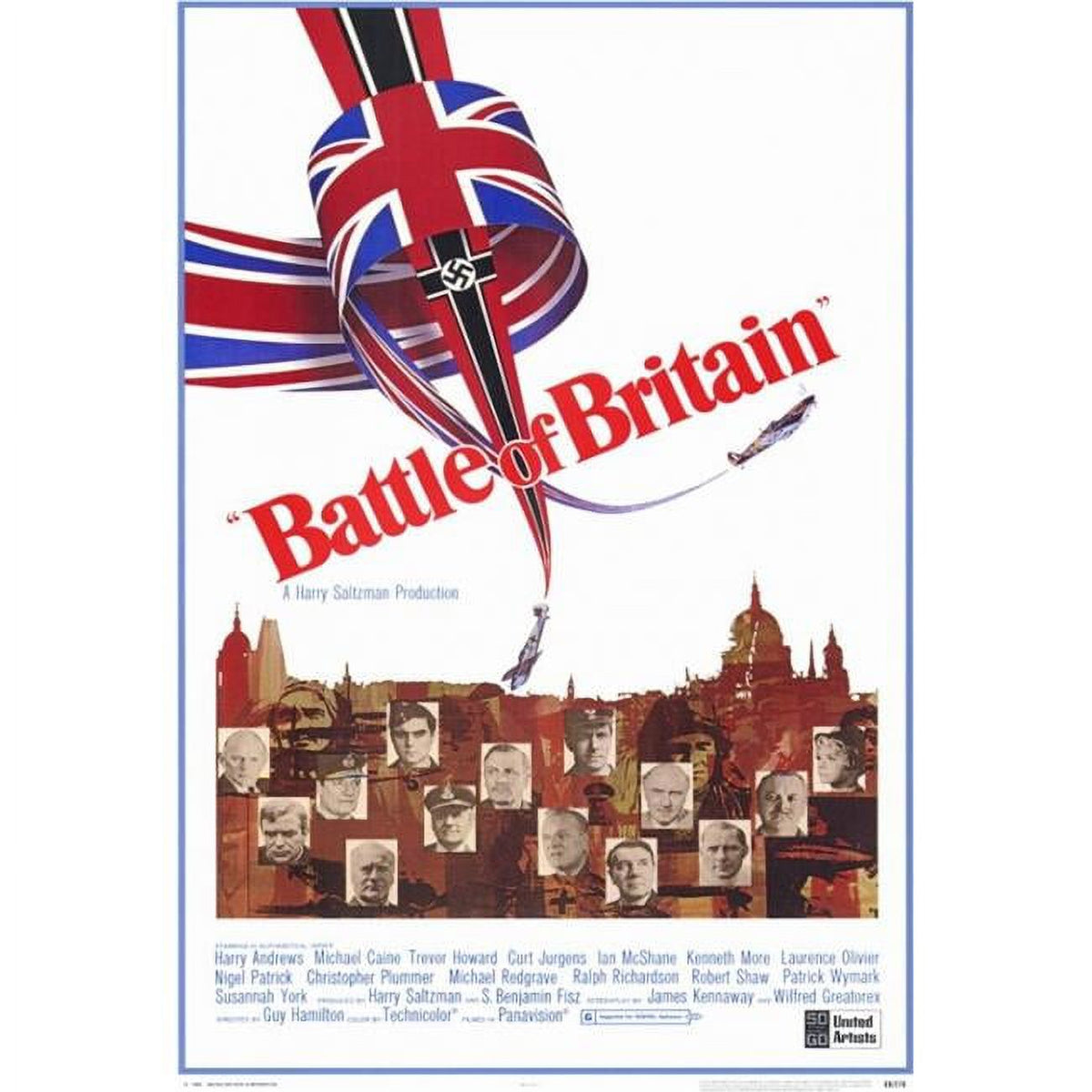 Battle of Britain Movie Poster Print 27x40 showcasing World War II aviation history.