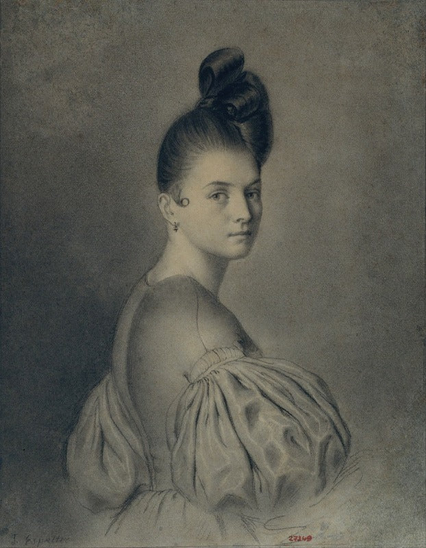 Portrait of a Lady Art Print by Joaquín Espalter, circa 1850