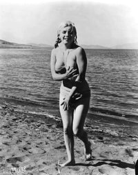 Vintage photo print of Marilyn Monroe at the beach