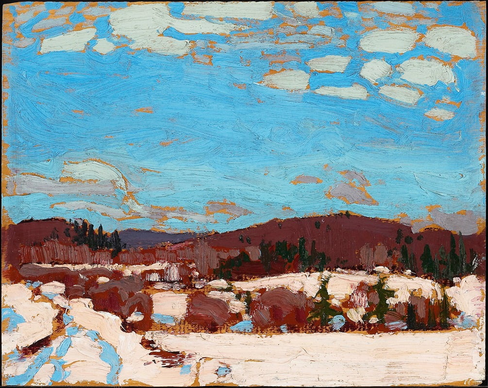 Early Spring poster print by Tom Thomson showcasing a serene landscape.