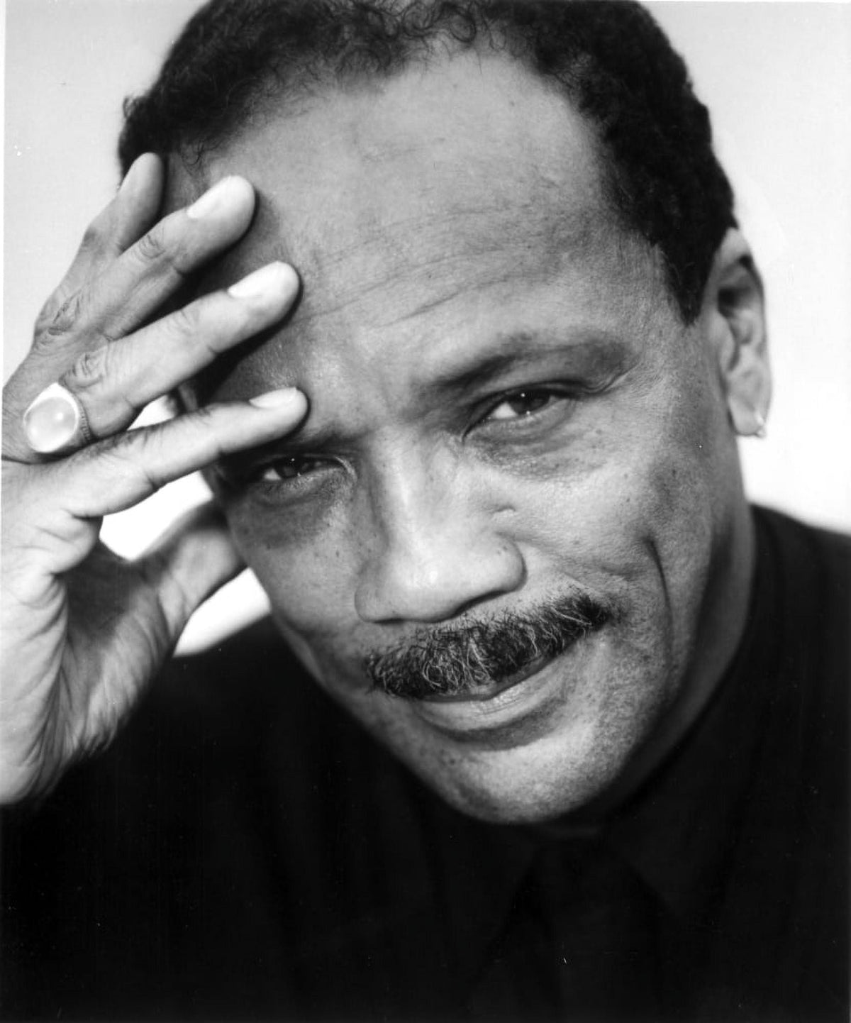Quincy Jones iconic photo print showcasing music legend.