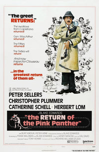 The Return of the Pink Panther 1975 movie poster featuring Peter Sellers.