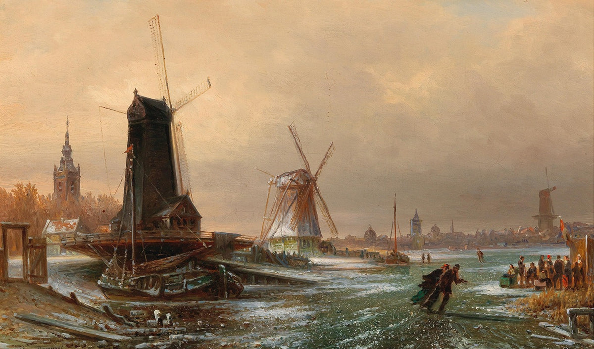 Dutch Sawmill Water Mill Poster Print by Elias Pieter van Bommel